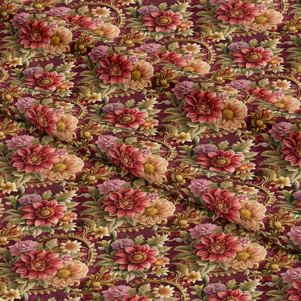 Baroque Florals Pattern 22 Quilting Cotton Fabric