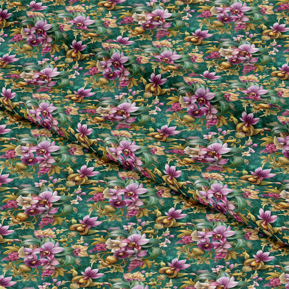 Baroque Florals Pattern 25 Quilting Cotton Fabric