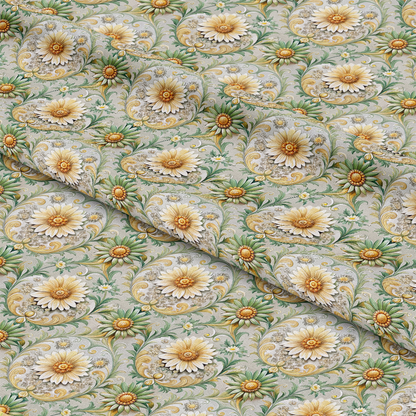 Baroque Florals Pattern 48 Quilting Cotton Fabric