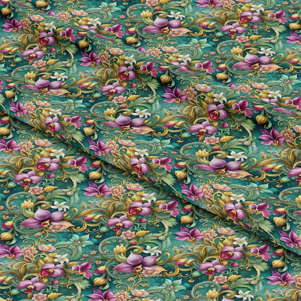 Baroque Florals Pattern 27 Quilting Cotton Fabric