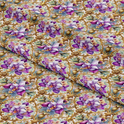 Baroque Florals Pattern 30 Quilting Cotton Fabric