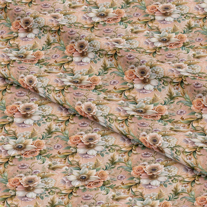 Baroque Florals Pattern 35 Quilting Cotton Fabric
