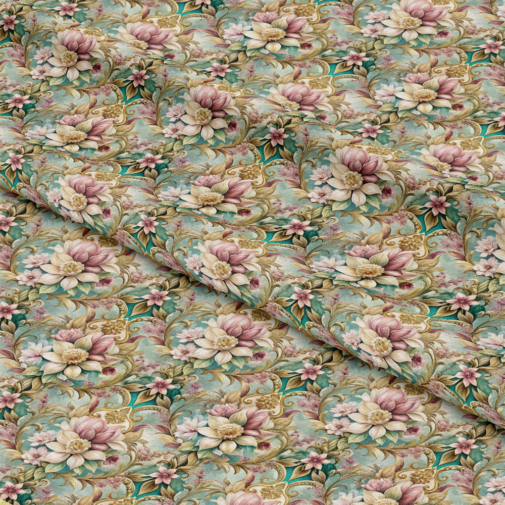 Baroque Florals Pattern 38 Quilting Cotton Fabric