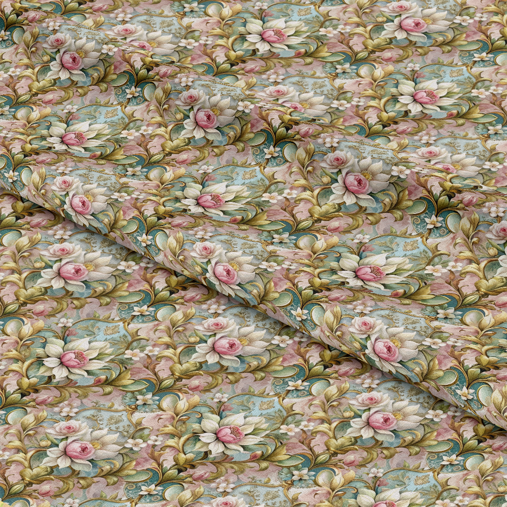 Baroque Florals Pattern 39 Quilting Cotton Fabric