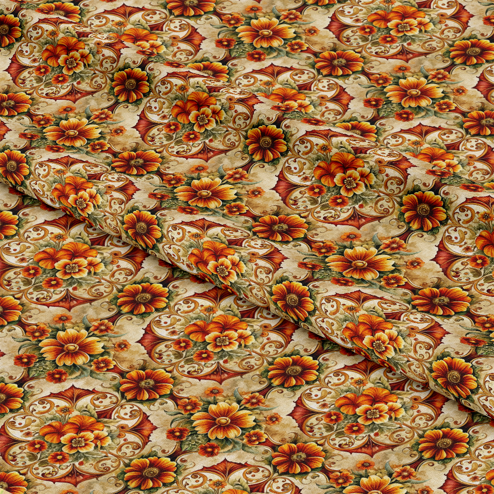 Baroque Florals Pattern 41 Quilting Cotton Fabric