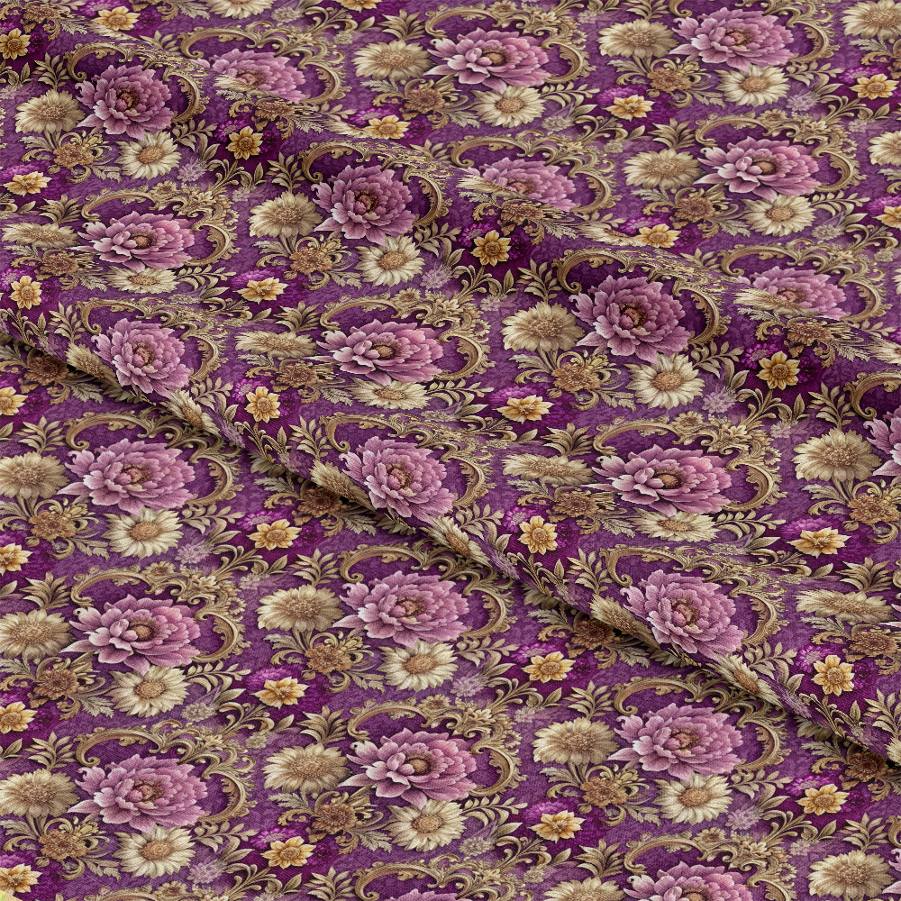 Baroque Florals Pattern 43 Quilting Cotton Fabric