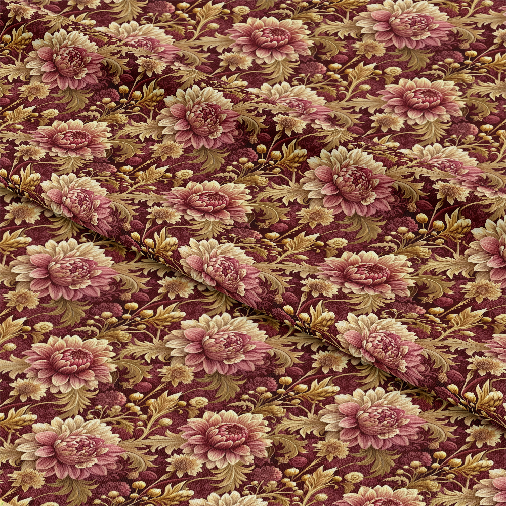 Baroque Florals Pattern 5 Quilting Cotton Fabric