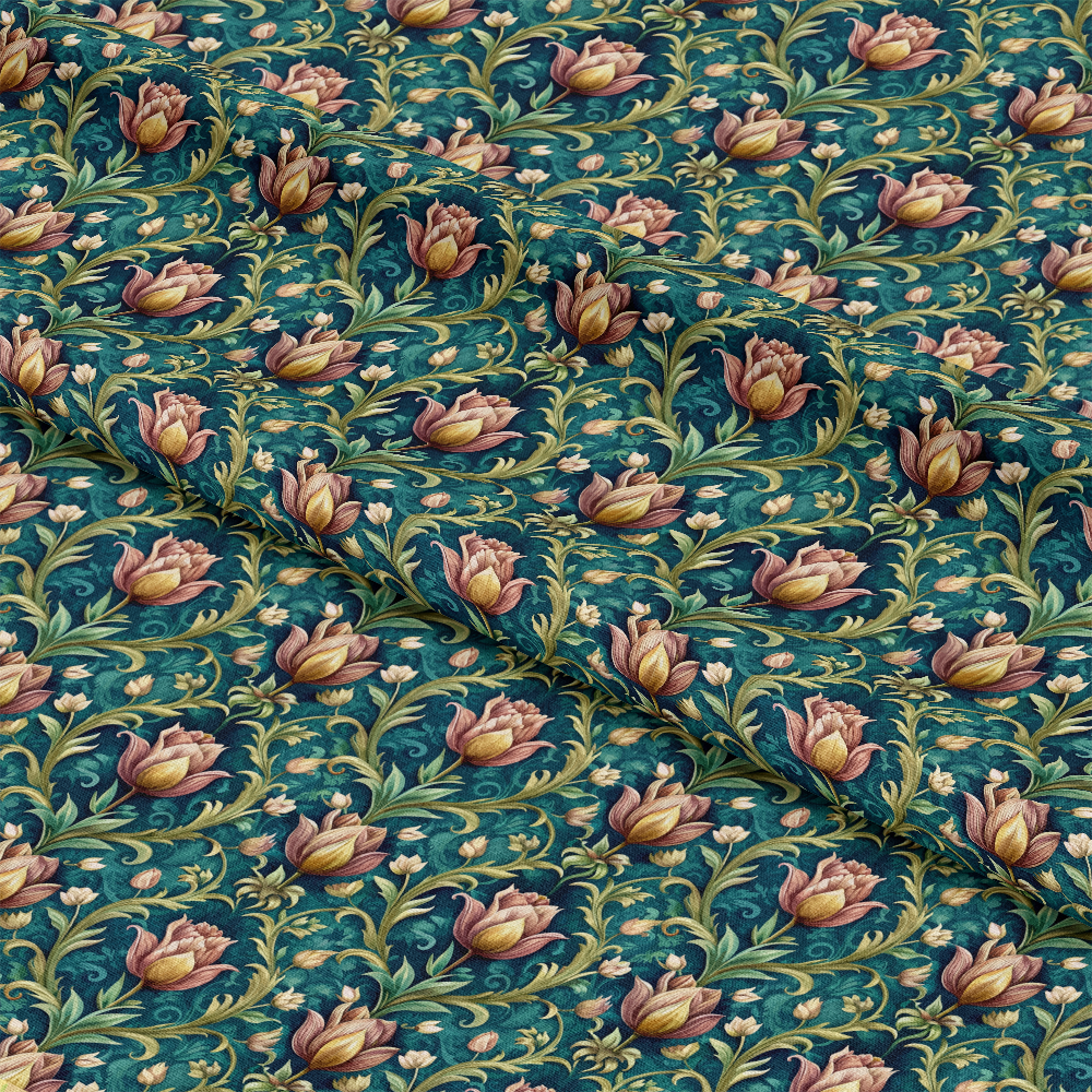 Baroque Florals Pattern 51 Quilting Cotton Fabric
