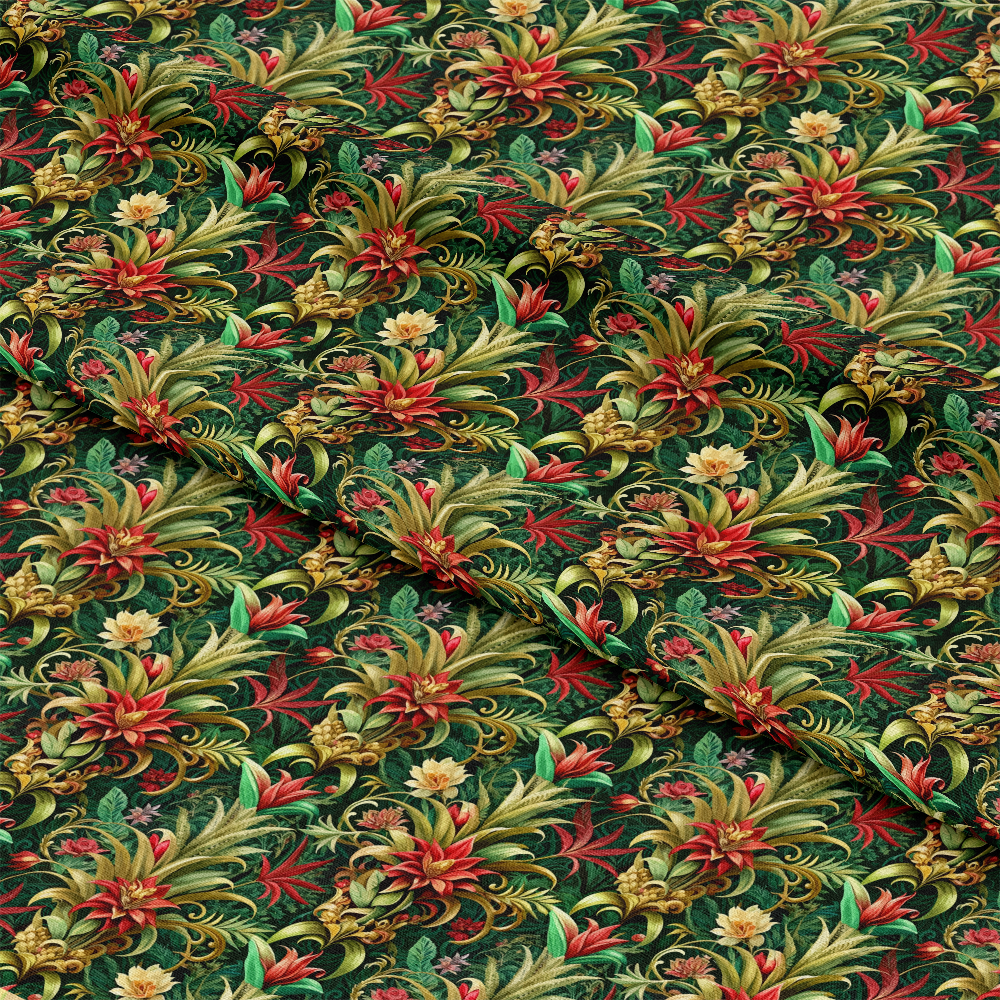 Baroque Florals Pattern 54 Quilting Cotton Fabric