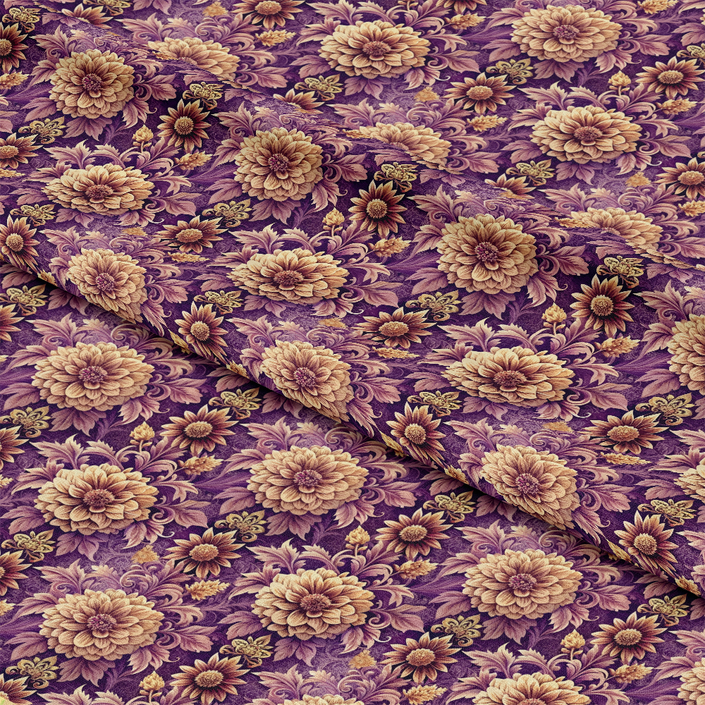 Baroque Florals Pattern 56 Quilting Cotton Fabric