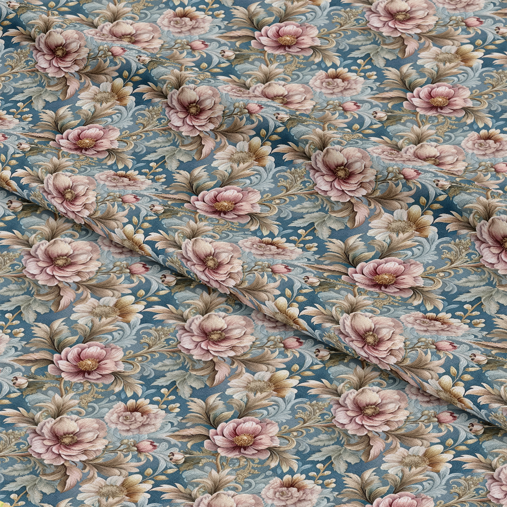 Baroque Florals Pattern 60 Quilting Cotton Fabric