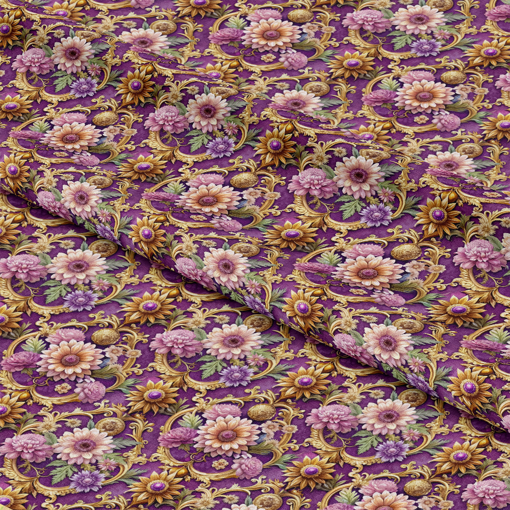Baroque Florals Pattern 62 Quilting Cotton Fabric