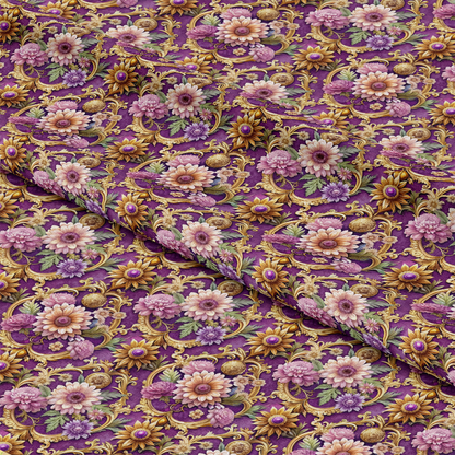 Baroque Florals Pattern 62 Quilting Cotton Fabric