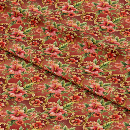 Baroque Florals Pattern 63 Quilting Cotton Fabric