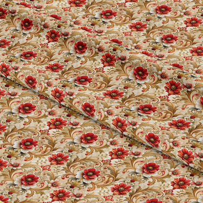 Baroque Florals Pattern 71 Quilting Cotton Fabric