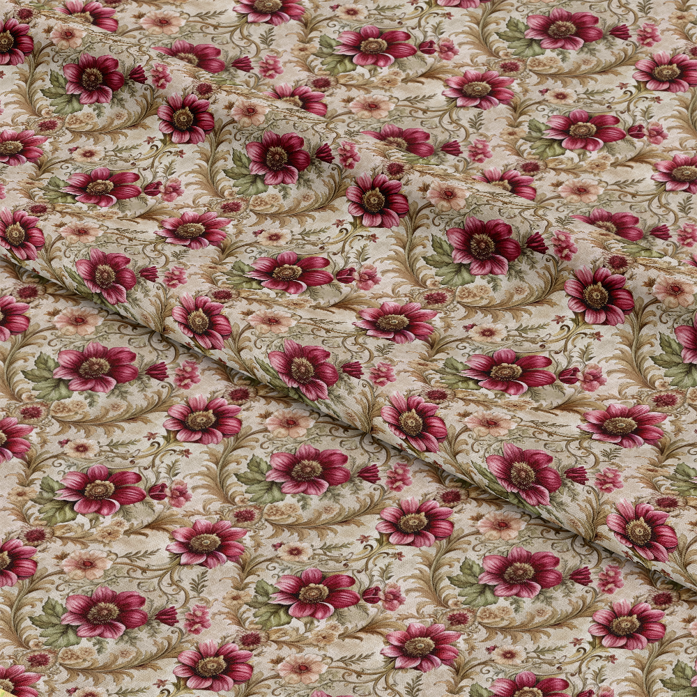 Baroque Florals Pattern 78 Quilting Cotton Fabric