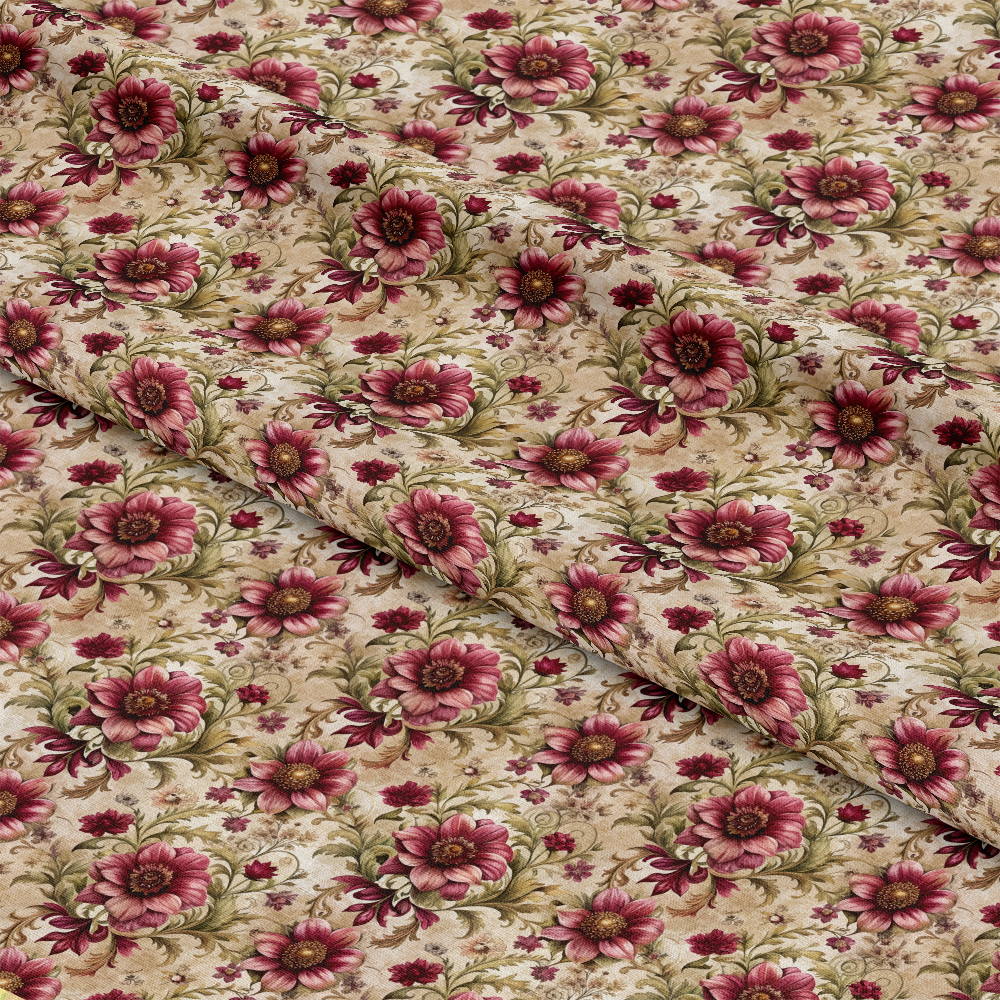 Baroque Florals Pattern 79 Quilting Cotton Fabric