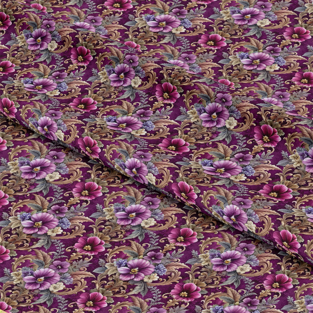 Baroque Florals Pattern 83 Quilting Cotton Fabric