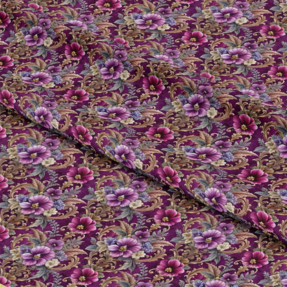 Baroque Florals Pattern 83 Quilting Cotton Fabric