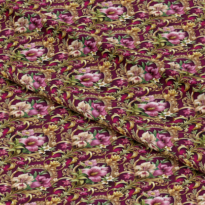 Baroque Florals Pattern 85 Quilting Cotton Fabric