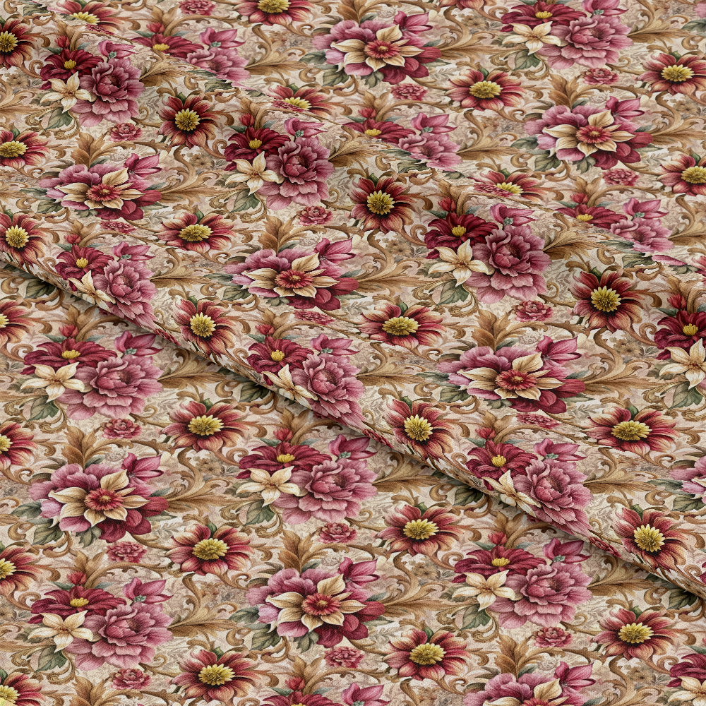 Baroque Florals Pattern 97 Quilting Cotton Fabric