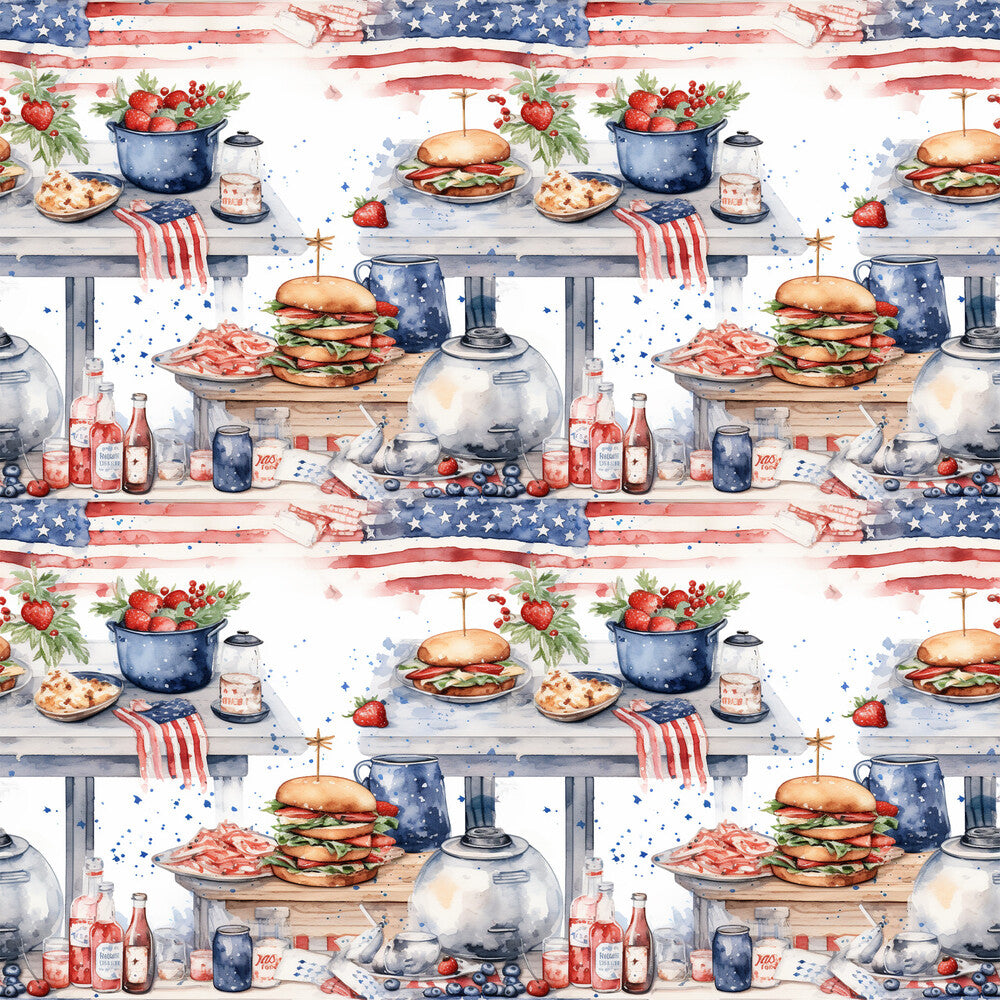 Red White and BBQ Fat Quarter Bundle