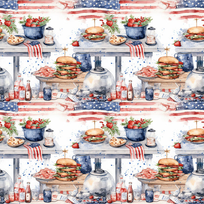 Red White and BBQ Fat Quarter Bundle