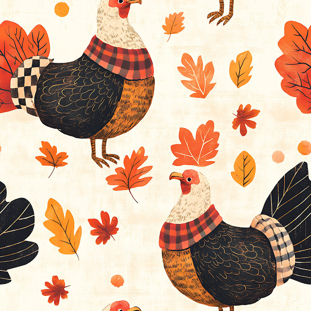 Retro Turkey Parade Fat Quarter Bundle
