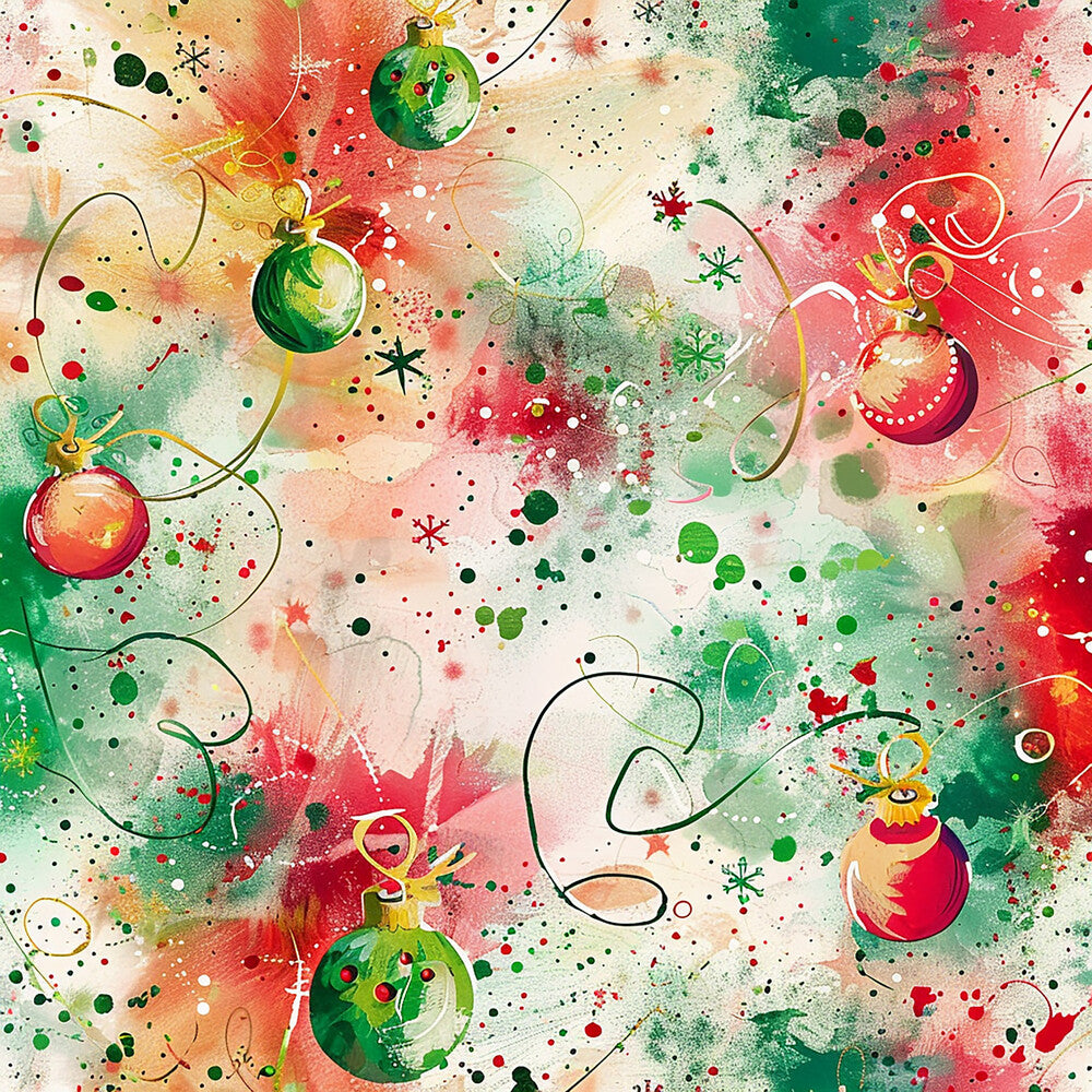 Festive Watercolor Christmas Fat Quarter Bundle