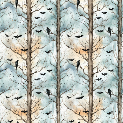 Watercolor Halloween Bats Fat Quarter Bundle
