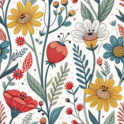 Comic Wildflowers Fat Quarter Bundle