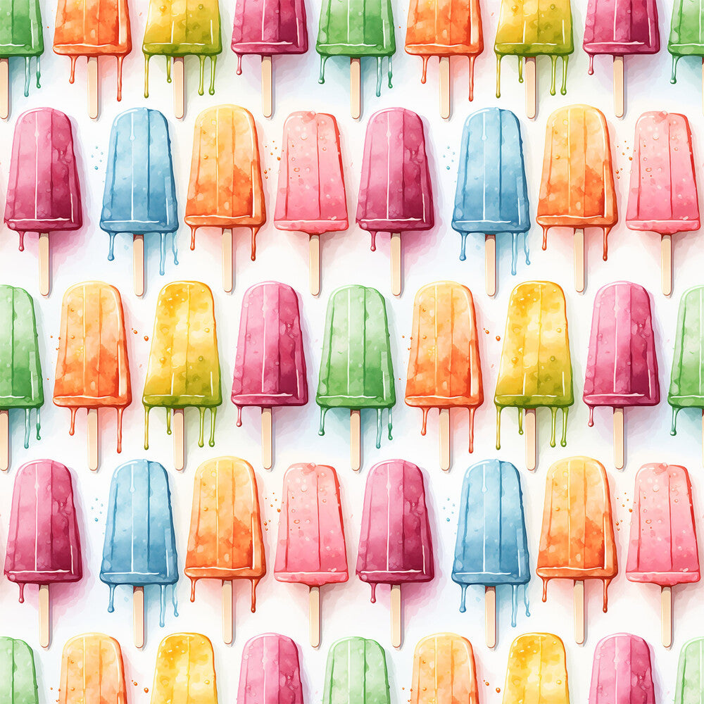 Watercolor Summer Popsicle Fat Quarter Bundle