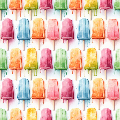 Watercolor Summer Popsicle Fat Quarter Bundle