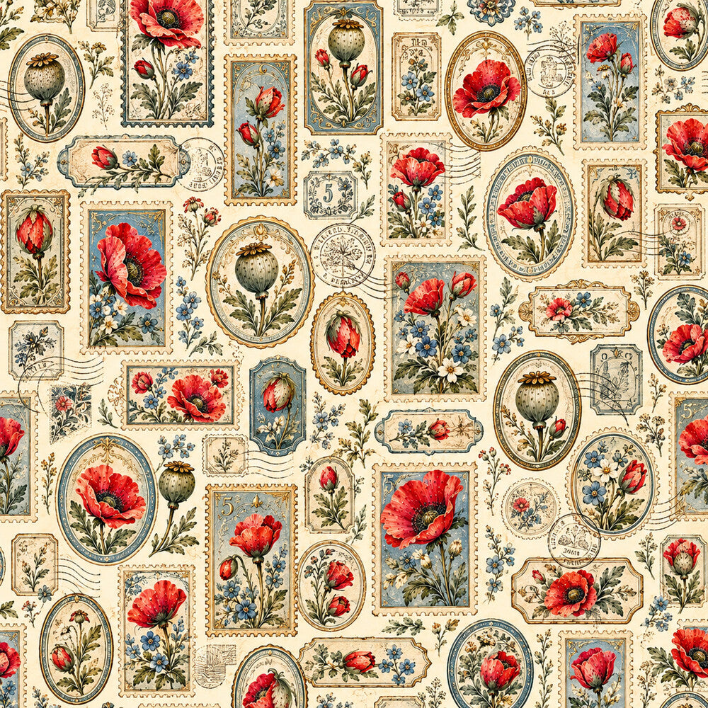 Vintage Garden Letters Fat Quarter Bundle