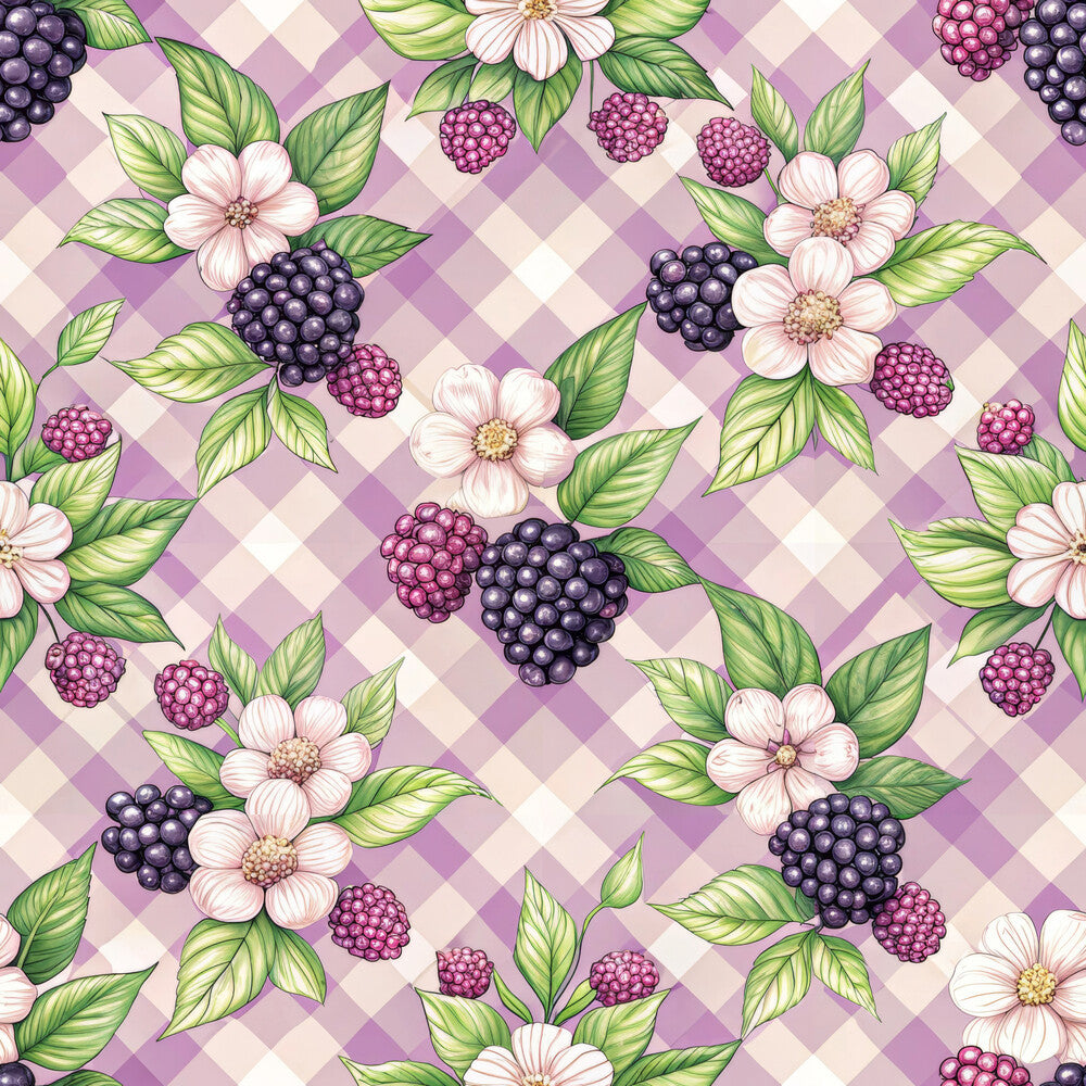Blackberry Gingham Fat Quarter Bundle