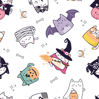 Kawaii Cute Halloween Cats Fat Quarter Bundle