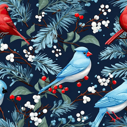 Cute Winter Birds Fat Quarter Bundle
