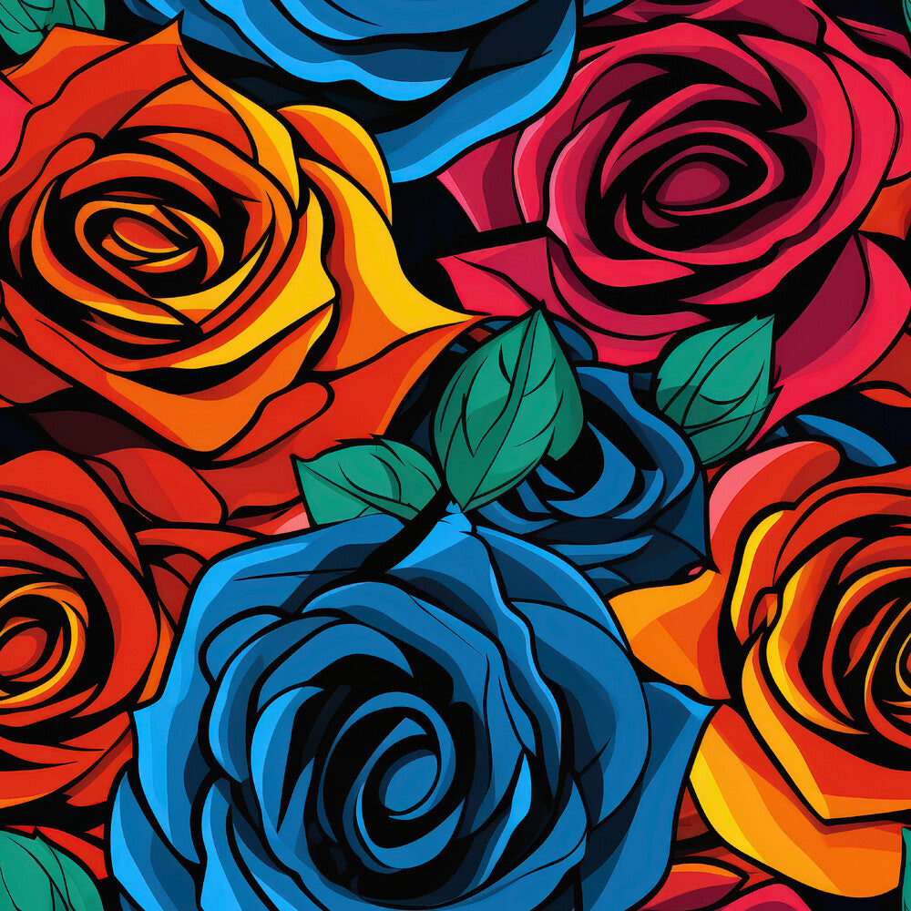 Pop Art Roses Fat Quarter Bundle
