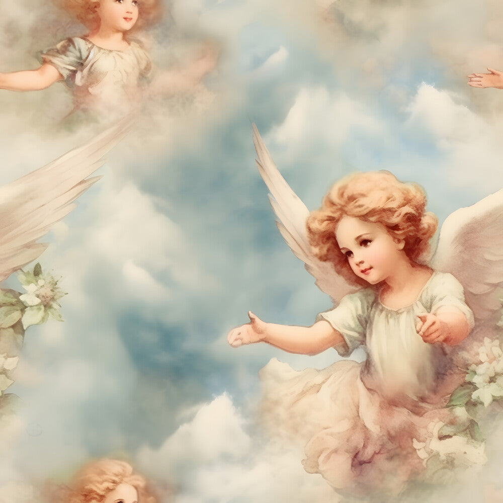 Vintage Angels in Heavenly Skies Fat Quarter Bundle