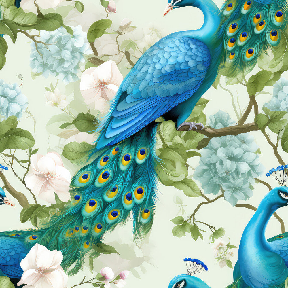 Watercolor Peacocks Fat Quarter Bundle