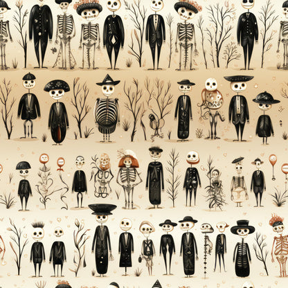 Halloween Skeleton Fat Quarter Bundle