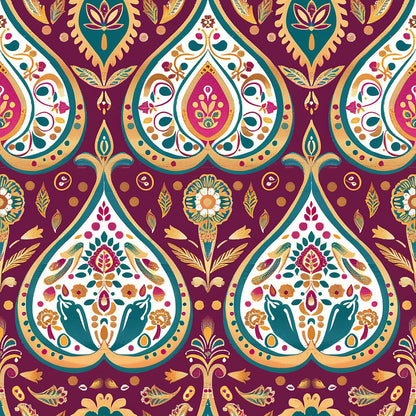Vermas Ornate Paisley Fat Quarter Bundle