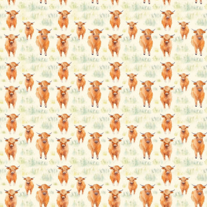 Funky Highland Cows Fat Quarter Bundle