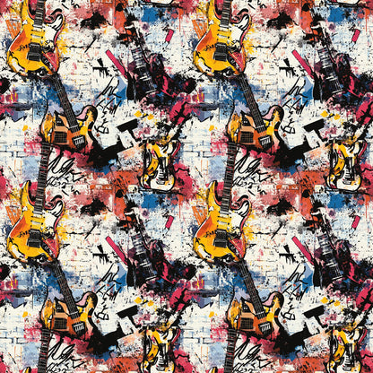 Grunge Rock Guitar Fat Quarter Bundle
