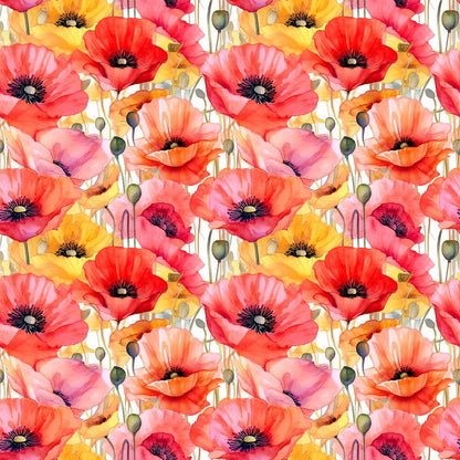 Fields of Poppies Fat Quarter Bundle