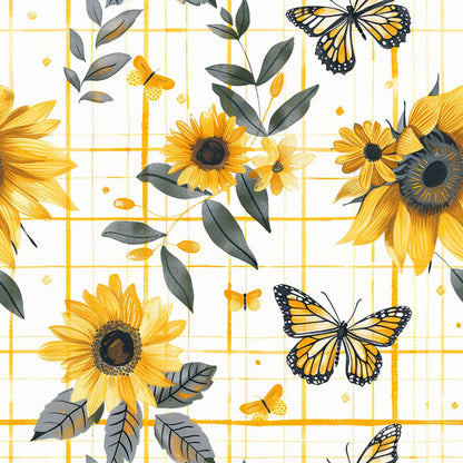 Country Sunflower Butterfly Fat Quarter Bundle
