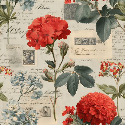 Botanical Floral Collage Fat Quarter Bundle