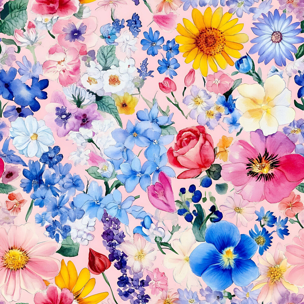 Vibrant Watercolor Floral Fat Quarter Bundle