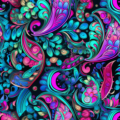Neon Paisley Fat Quarter Bundle