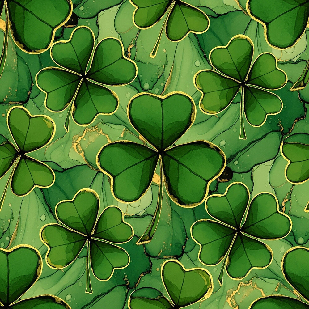 Alcohol Ink Shamrock Fat Quarter Bundle
